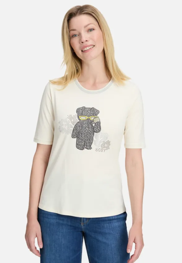 Betty Barclay Shirts*Basic Shirt mit Applikation Patch Cream/Grey