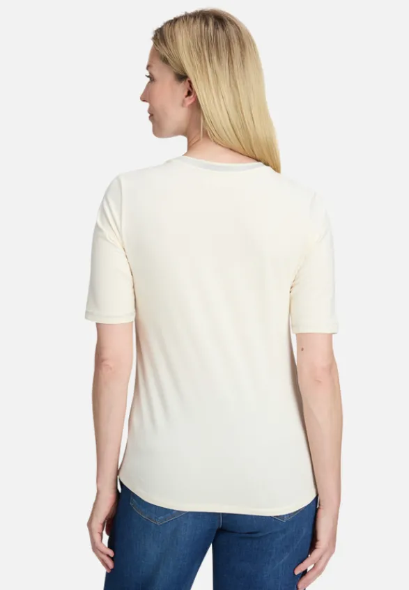 Betty Barclay Shirts*Basic Shirt mit Applikation Patch Cream/Grey