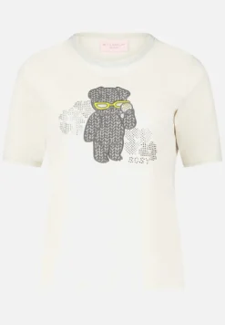 Betty Barclay Shirts*Basic Shirt mit Applikation Patch Cream/Grey
