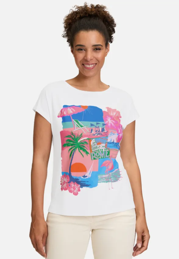Betty Barclay Shirts*Basic Shirt mit Aufdruck Patch White/Varicolored