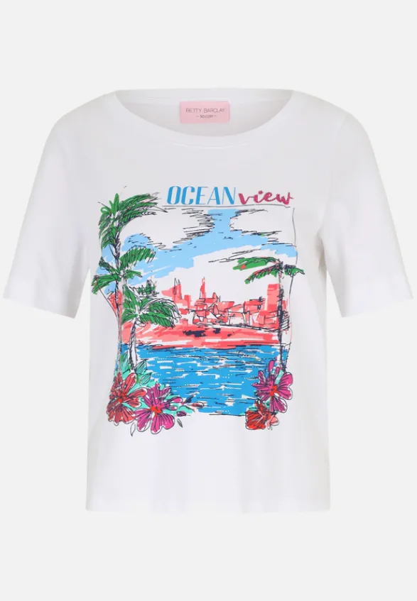 Betty Barclay Shirts*Basic Shirt mit Aufdruck Patch White/Varicolored
