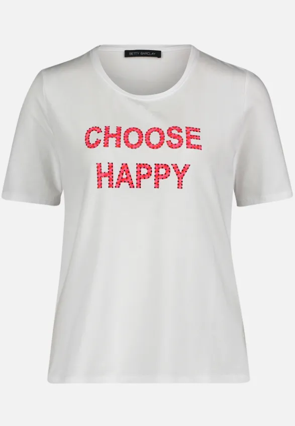 Betty Barclay Shirts*Basic Shirt mit Aufdruck Patch White/Red