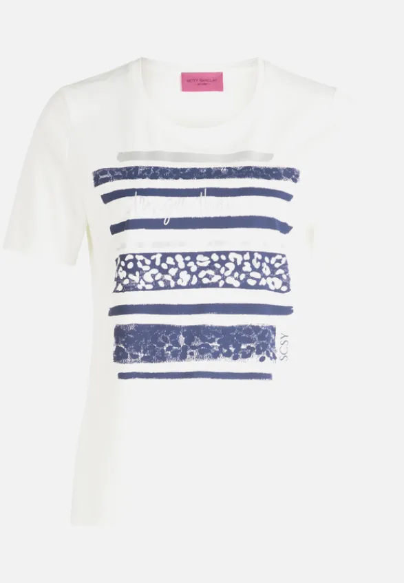 Betty Barclay Shirts*Basic Shirt mit Aufdruck Patch Cream/Dark Blue