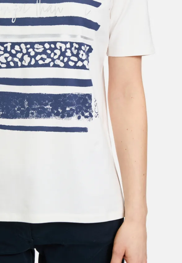 Betty Barclay Shirts*Basic Shirt mit Aufdruck Patch Cream/Dark Blue