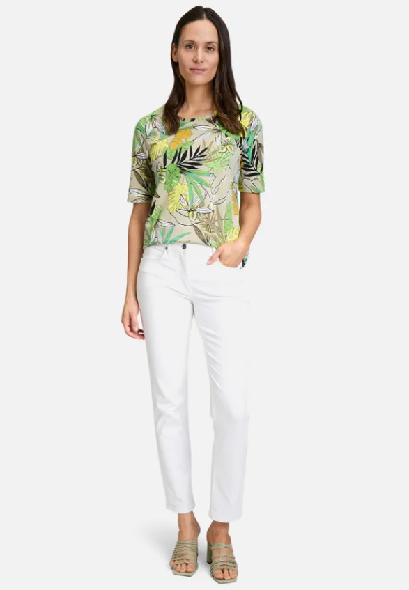 Betty Barclay Shirts*Basic Shirt mit Blumenprint Green /Khaki