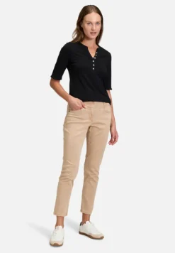 Betty Barclay Shirts*Basic Shirt mit Knöpfen Patch Black/Beige