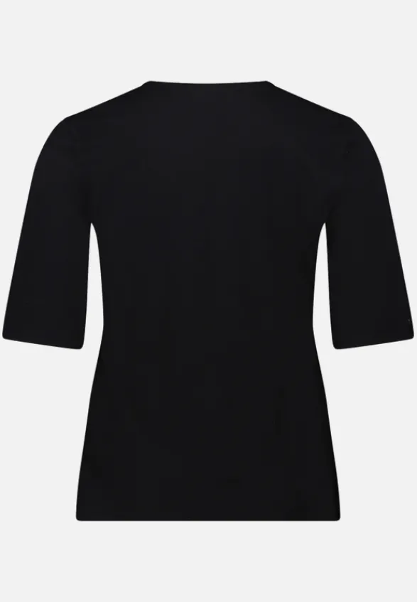 Betty Barclay Shirts*Basic Shirt mit Knöpfen Patch Black/Beige