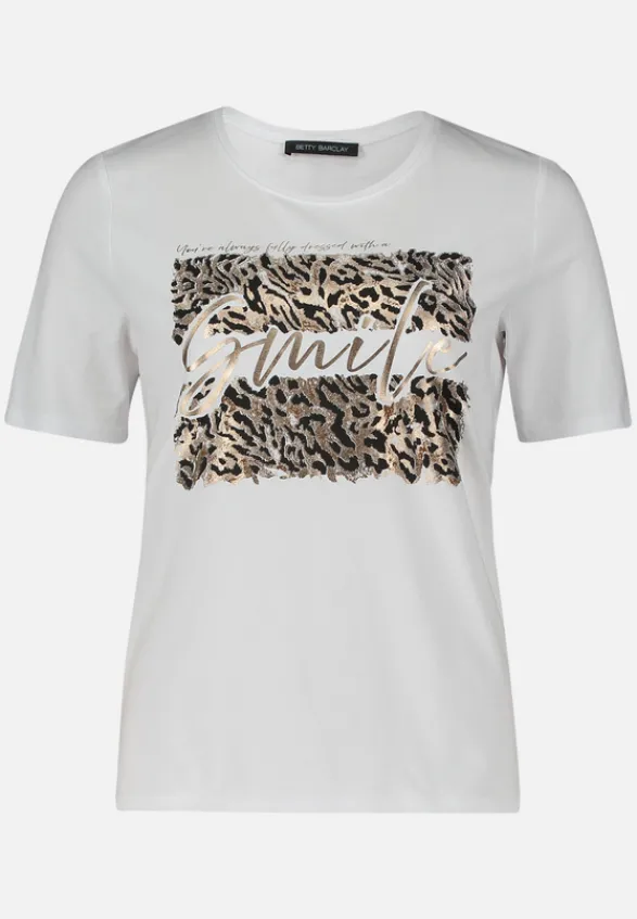 Betty Barclay Shirts*Basic Shirt mit Placement Patch White/Black