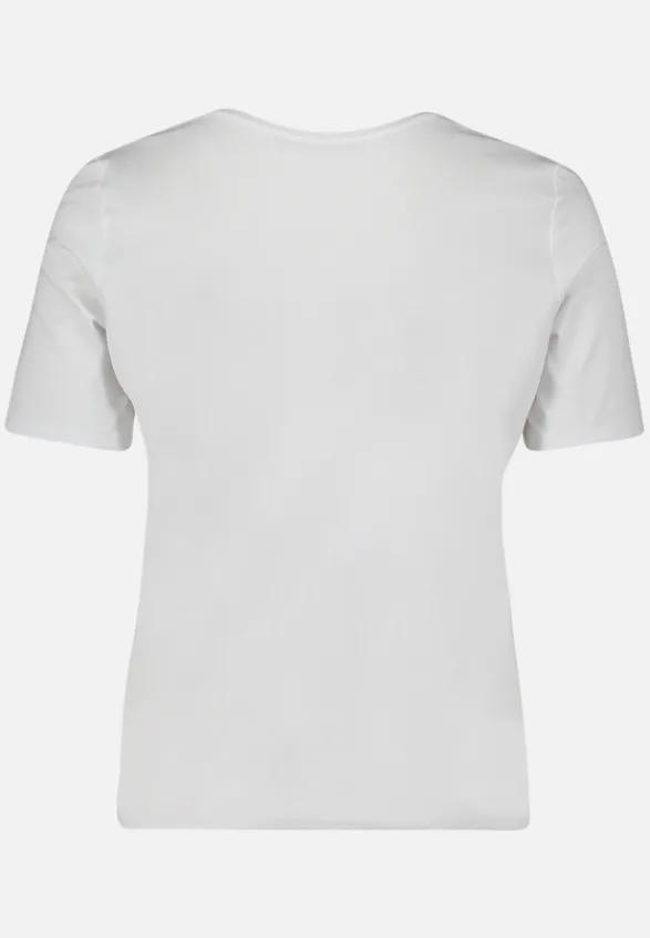 Betty Barclay Shirts*Basic Shirt mit Placement Patch White/Black