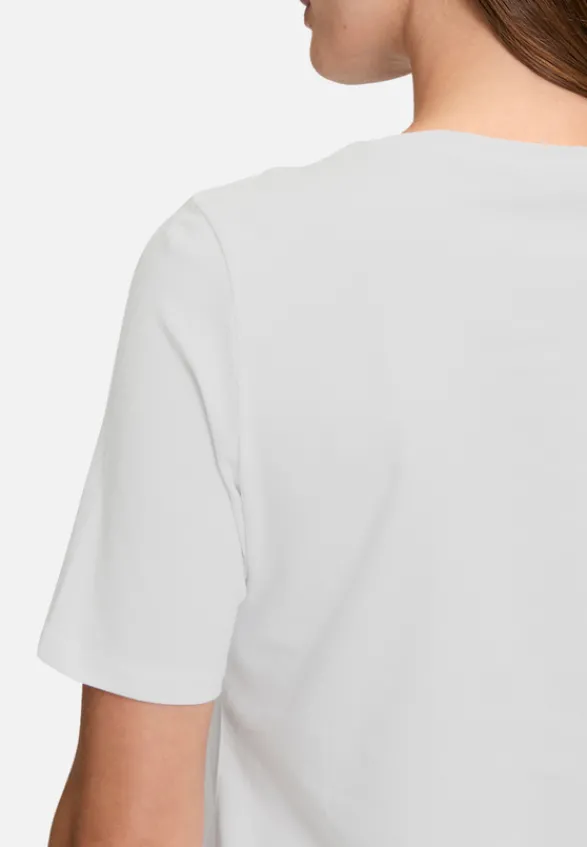 Betty Barclay Shirts*Basic Shirt mit Placement Patch White/Black