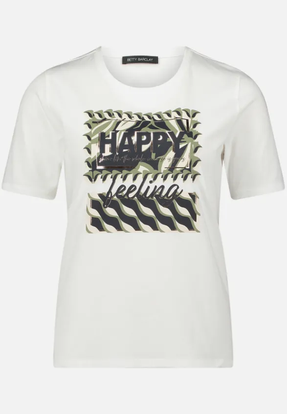 Betty Barclay Shirts*Basic Shirt mit Placement Patch White/Dark Blue