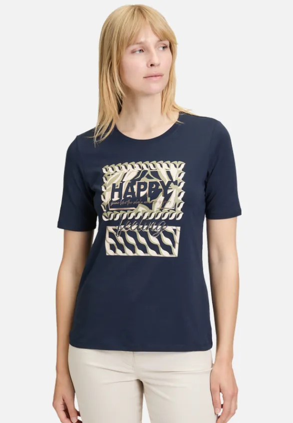 Betty Barclay Shirts*Basic Shirt mit Placement Patch Dark Blue/Beige