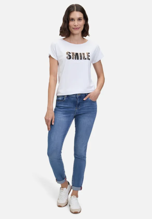 Betty Barclay Shirts*Basic Shirt mit Placement Patch White/Black