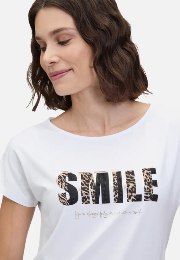Betty Barclay Shirts*Basic Shirt mit Placement Patch White/Black