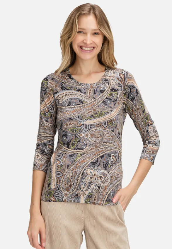Betty Barclay Shirts*Basic Shirt mit Print Grau/Beige