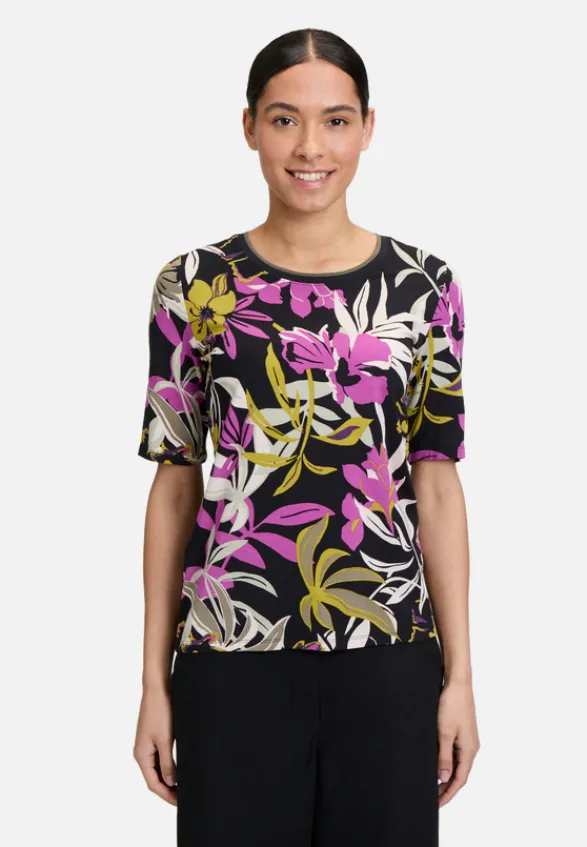 Betty Barclay Shirts*Basic Shirt mit Print Black/Khaki