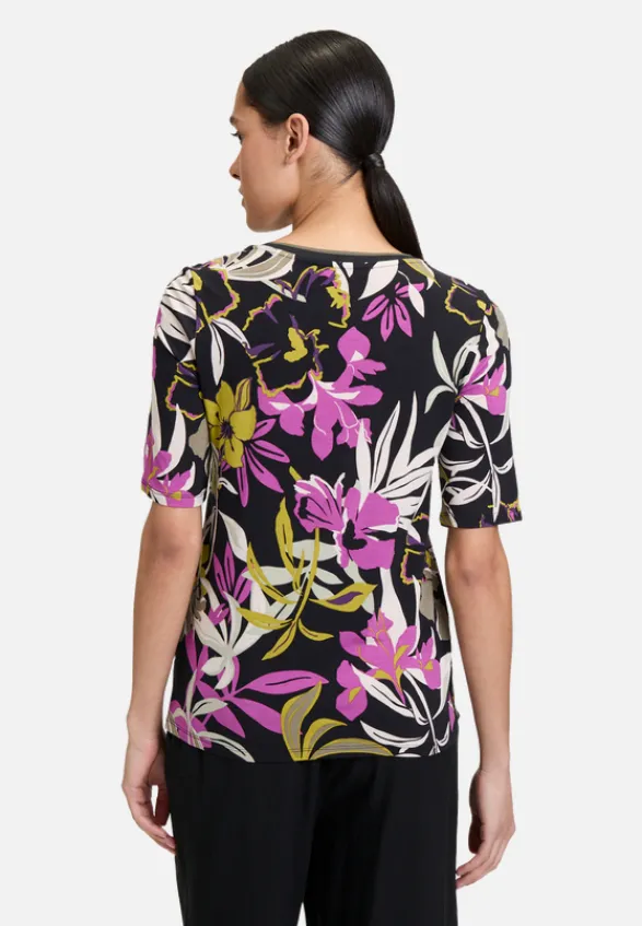 Betty Barclay Shirts*Basic Shirt mit Print Black/Khaki