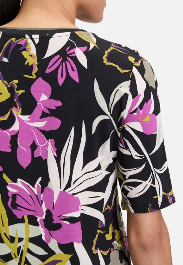 Betty Barclay Shirts*Basic Shirt mit Print Black/Khaki