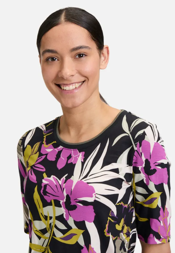 Betty Barclay Shirts*Basic Shirt mit Print Black/Khaki
