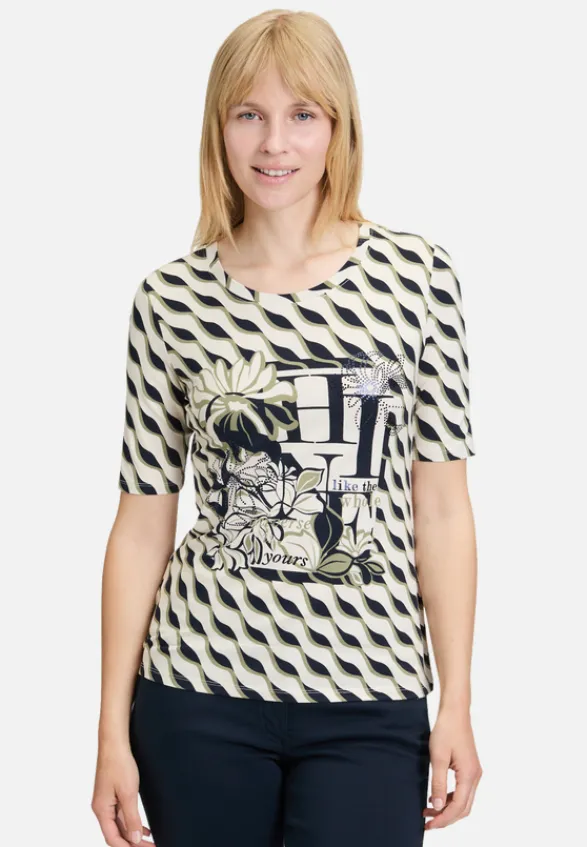 Betty Barclay Shirts*Basic Shirt mit Print Beige/Dark Blue