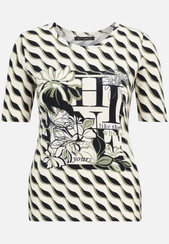 Betty Barclay Shirts*Basic Shirt mit Print Beige/Dark Blue