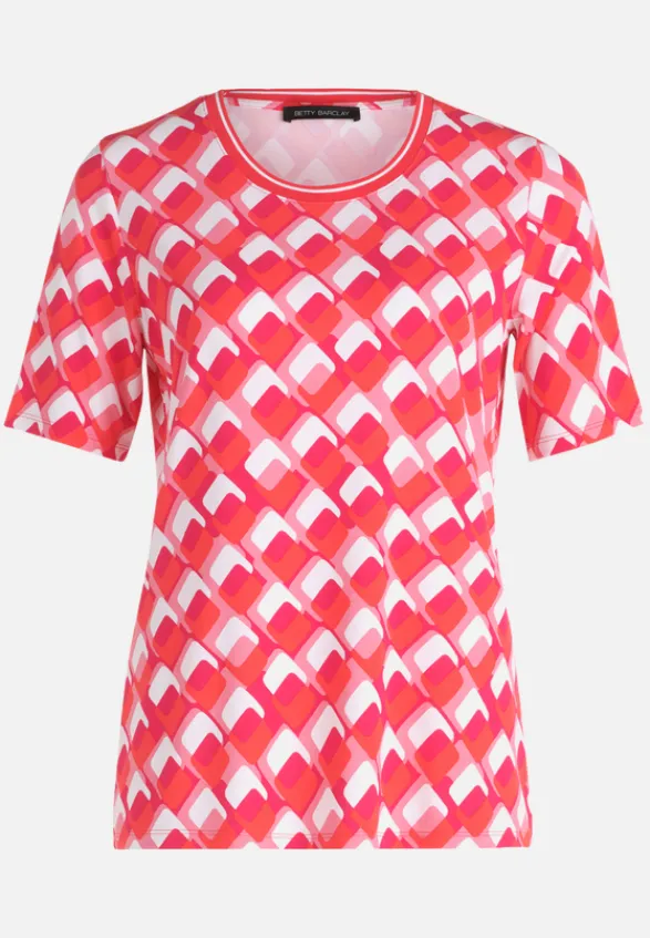 Betty Barclay Shirts*Basic Shirt mit Print Rot/Weiß
