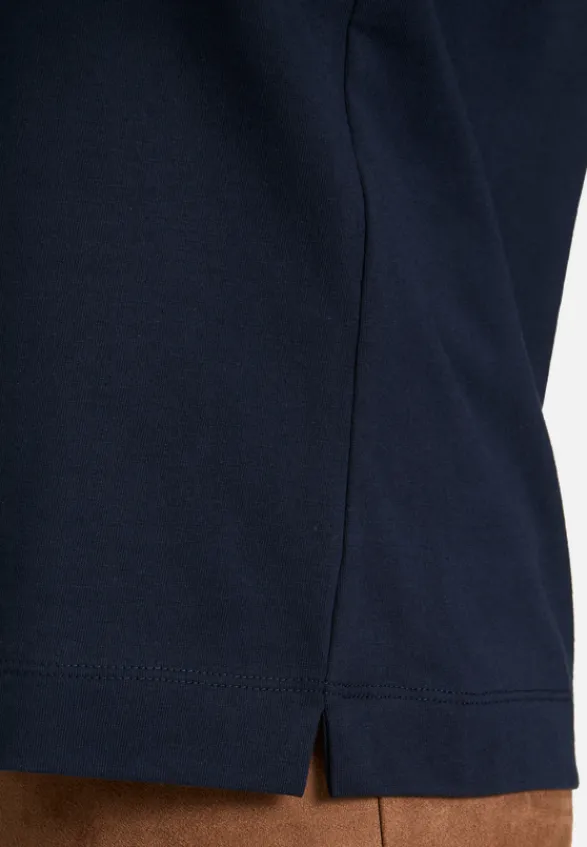 Betty Barclay Shirts*Basic Shirt mit Rippbündchen Patch Dark Blue/Brown