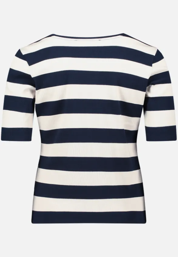 Betty Barclay Shirts*Basic Shirt mit Rippenstruktur Dark Blue/Beige
