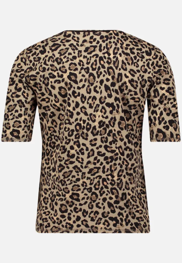 Betty Barclay Shirts*Basic Shirt mit Rippenstruktur Khaki/Schwarz