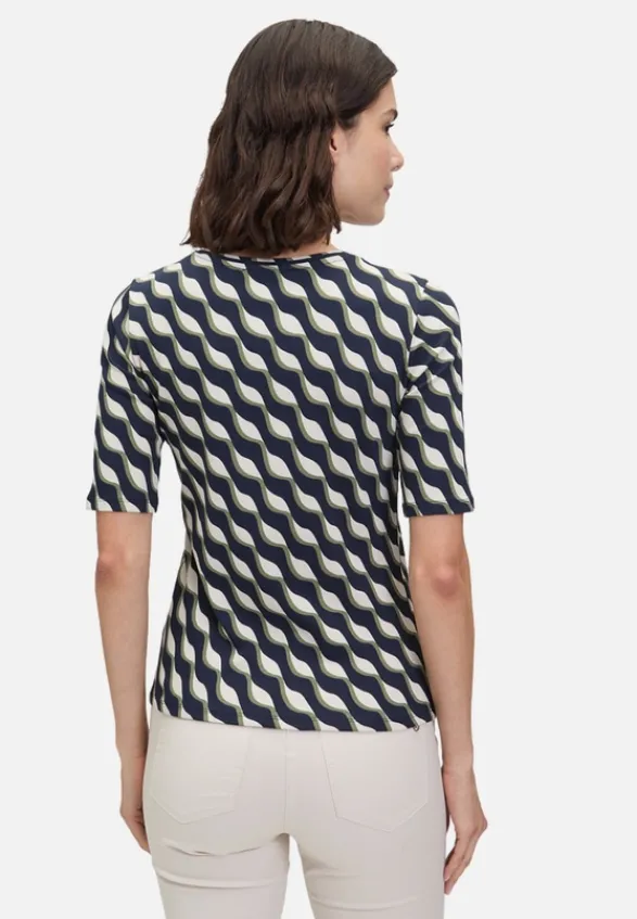 Betty Barclay Shirts*Basic Shirt mit Rippenstruktur Dark Blue/Green