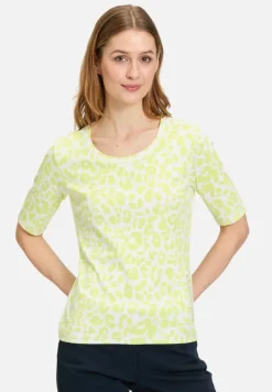 Betty Barclay Shirts*Basic Shirt mit Rippenstruktur Cream/Green
