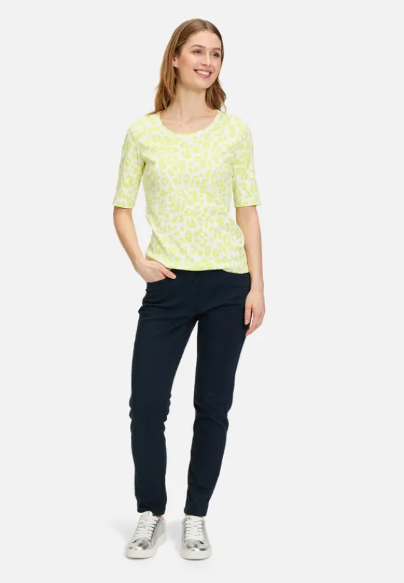 Betty Barclay Shirts*Basic Shirt mit Rippenstruktur Cream/Green
