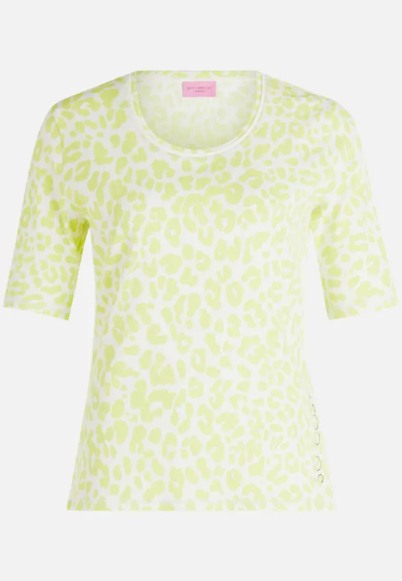 Betty Barclay Shirts*Basic Shirt mit Rippenstruktur Cream/Green