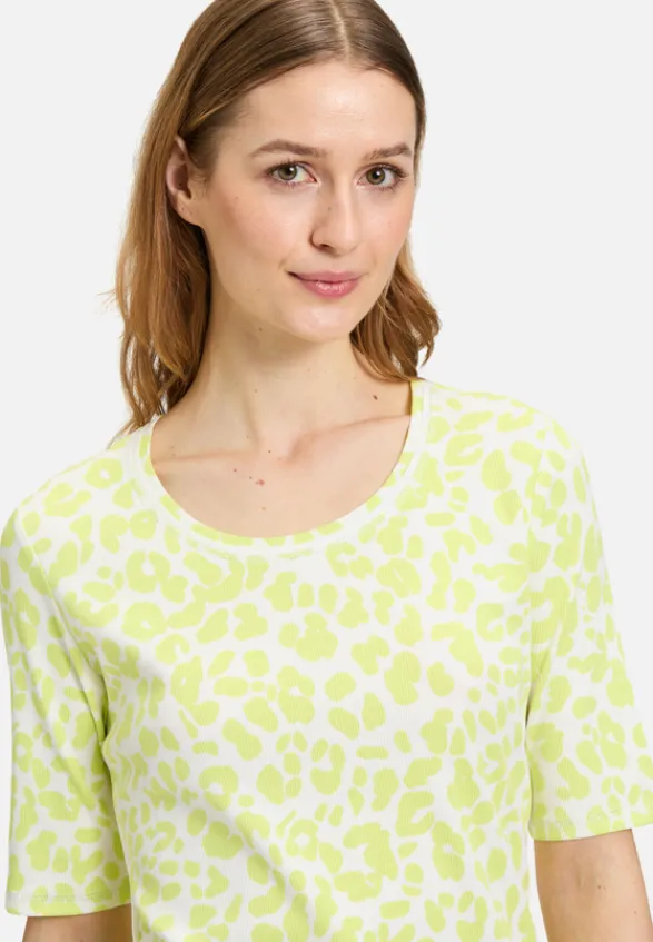 Betty Barclay Shirts*Basic Shirt mit Rippenstruktur Cream/Green