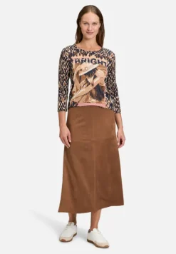 Betty Barclay Shirts*Basic Shirt mit Rundhalsausschnitt Dark Blue/Brown