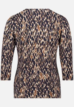 Betty Barclay Shirts*Basic Shirt mit Rundhalsausschnitt Dark Blue/Brown