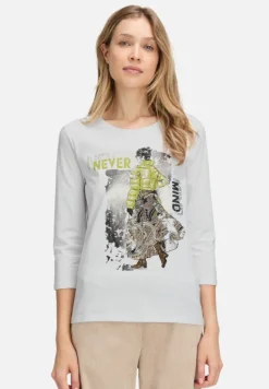 Betty Barclay Shirts*Basic Shirt mit Rundhalsausschnitt Patch White/Green