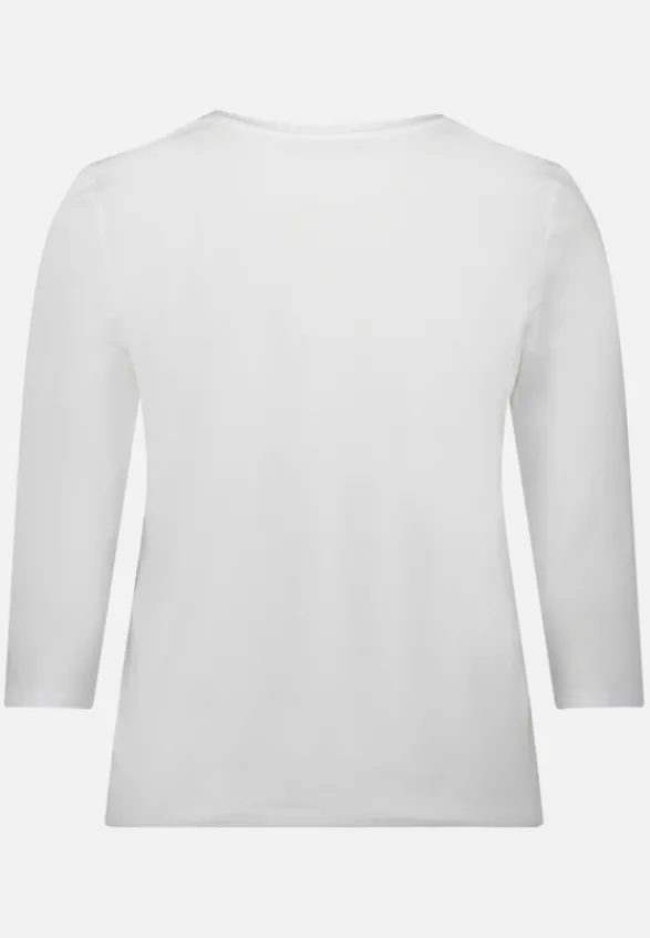 Betty Barclay Shirts*Basic Shirt mit Rundhalsausschnitt Patch White/Green