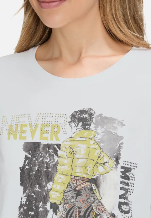 Betty Barclay Shirts*Basic Shirt mit Rundhalsausschnitt Patch White/Green