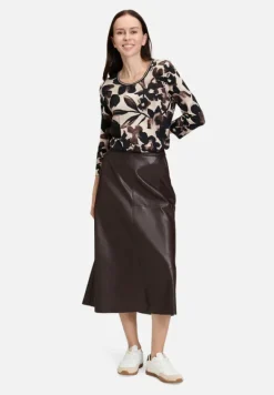 Betty Barclay Shirts*Basic Shirt mit Rundhalsausschnitt Beige/Braun
