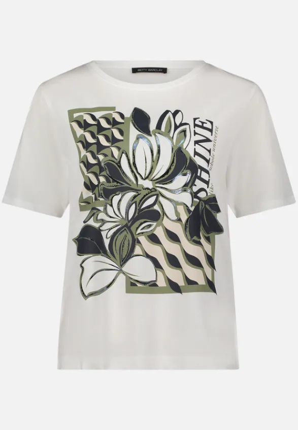 Betty Barclay Shirts*Basic Shirt mit Rundhalsausschnitt Patch White/Dark Blue