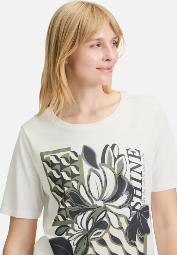 Betty Barclay Shirts*Basic Shirt mit Rundhalsausschnitt Patch White/Dark Blue