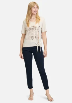 Betty Barclay Shirts*Basic Shirt mit Schleifenknoten Patch Beige/Beige