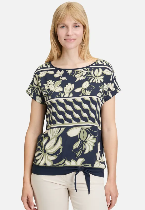 Betty Barclay Shirts*Basic Shirt mit Schleifenknoten Dark Blue/Green