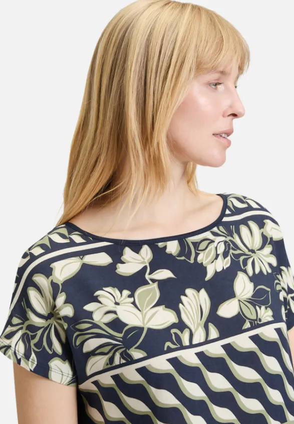 Betty Barclay Shirts*Basic Shirt mit Schleifenknoten Dark Blue/Green