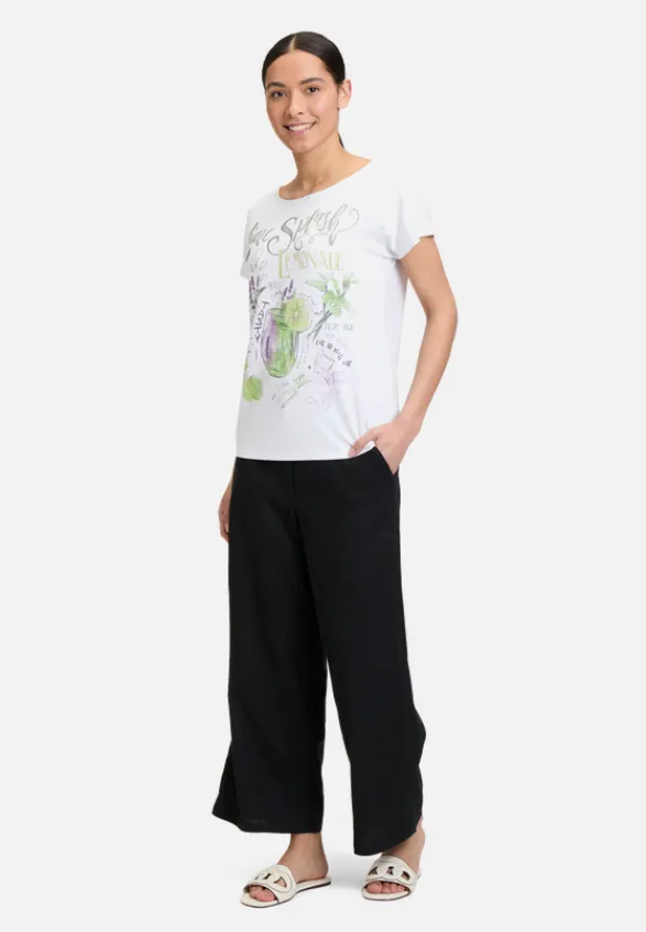 Betty Barclay Shirts*Basic Shirt mit U-Boot-Ausschnitt White/Khaki
