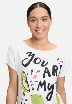 Betty Barclay Shirts*Basic Shirt mit U-Boot-Ausschnitt White/Khaki