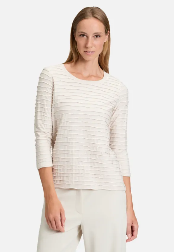 Betty Barclay Shirts*Basic Shirt mit Wellenstruktur beige