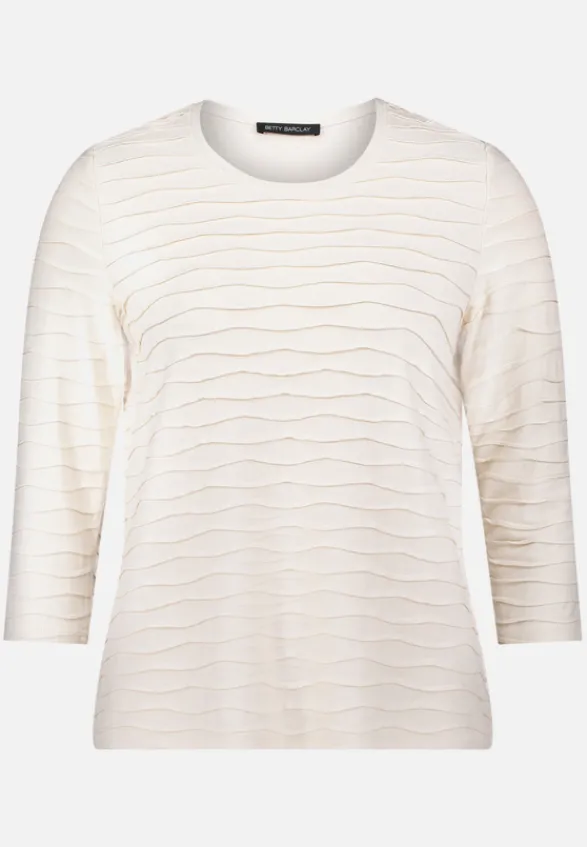 Betty Barclay Shirts*Basic Shirt mit Wellenstruktur beige