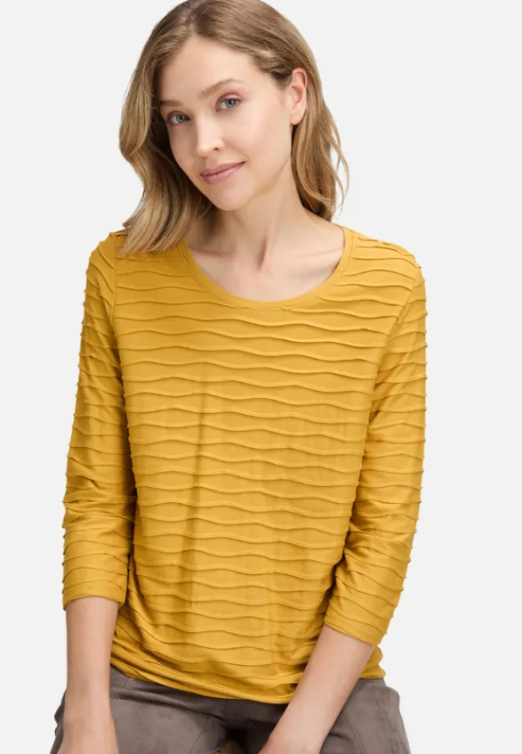 Betty Barclay Shirts*Basic Shirt mit Wellenstruktur gold